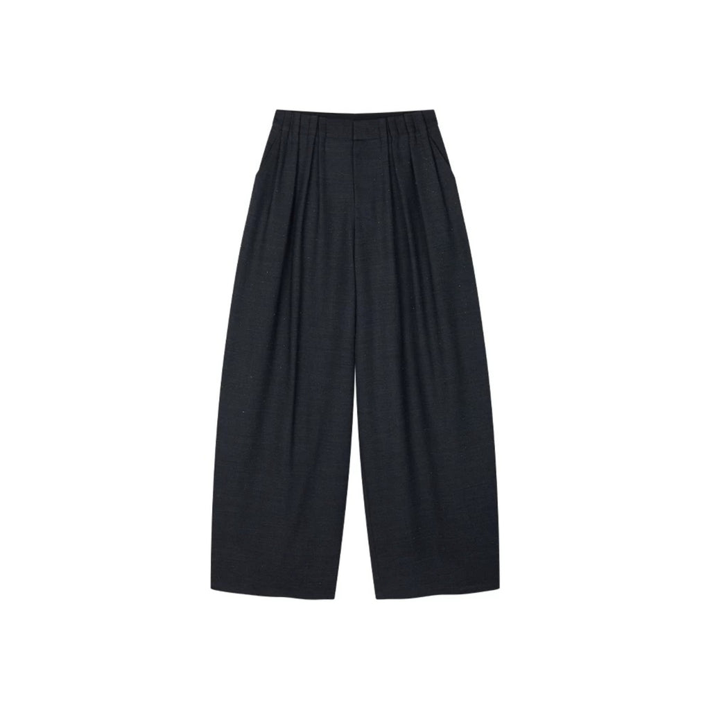 Glam Pleat Rhinestone Tailored Pants