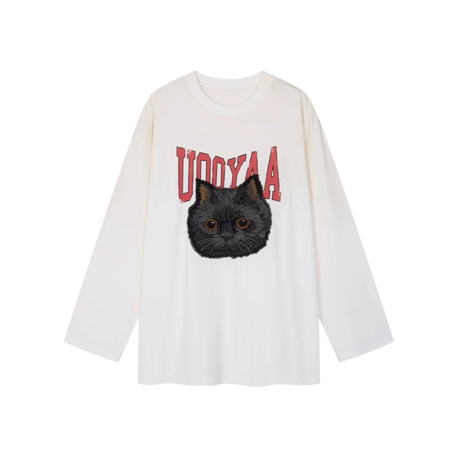 Embroidered Rock 'n' Roll Cat T-Shirt