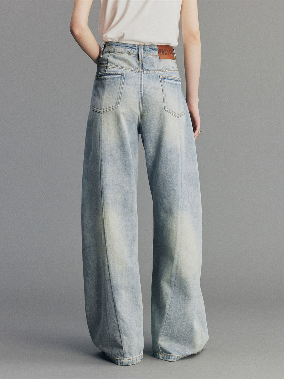 Retro Diamond Washed Jeans