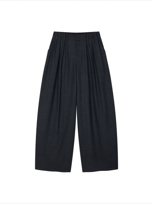 Glam Pleat Rhinestone Tailored Pants