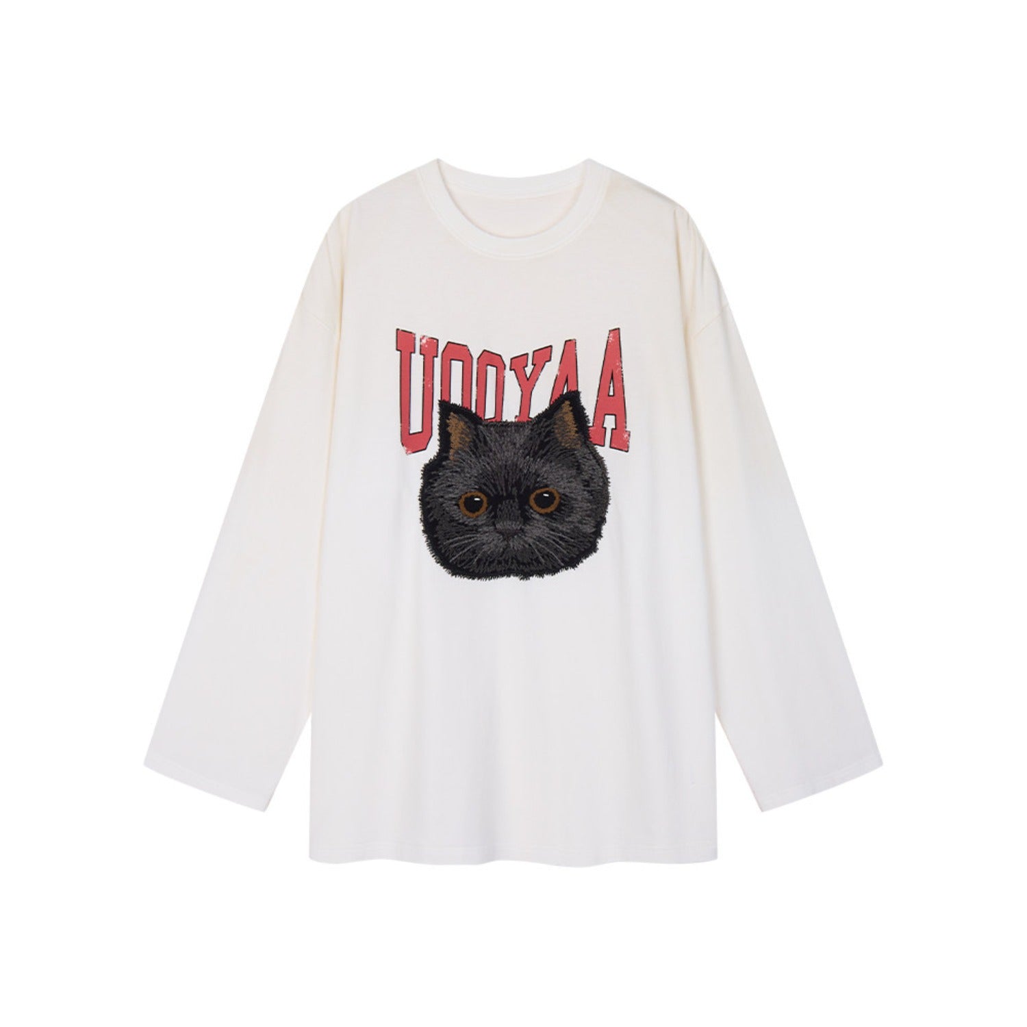 Embroidered Rock 'n' Roll Cat T-Shirt