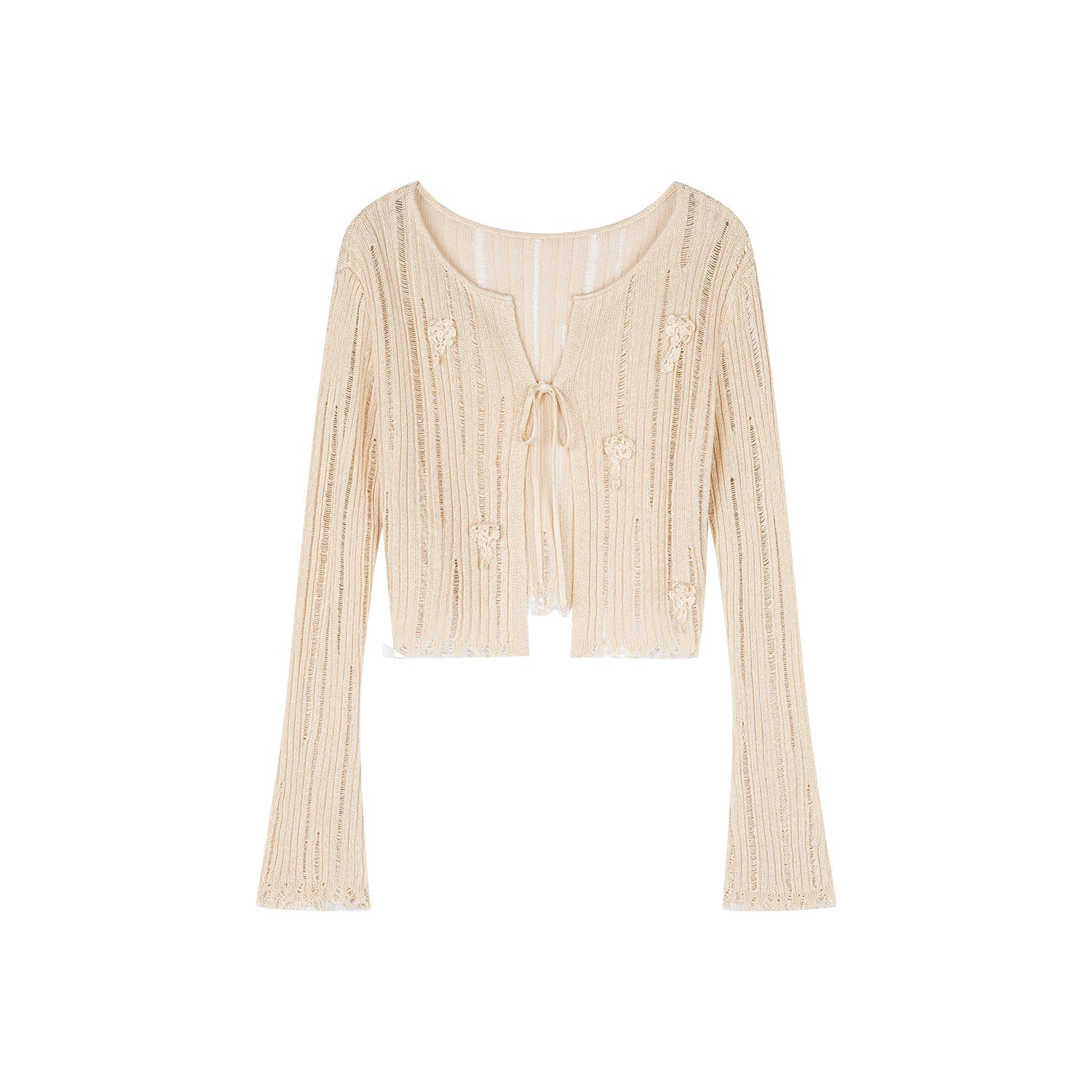 Crochet striped cardigan