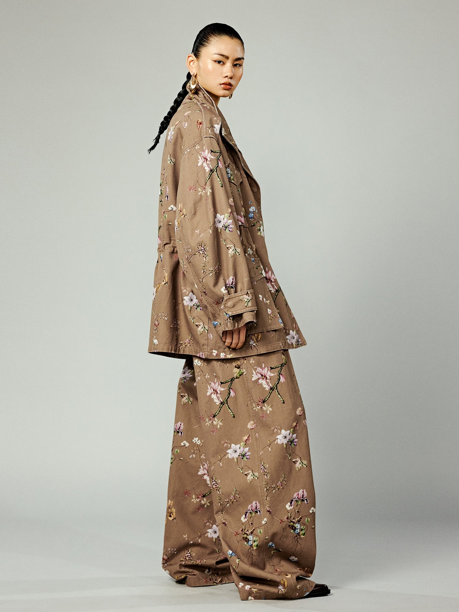 Floral utility jacket