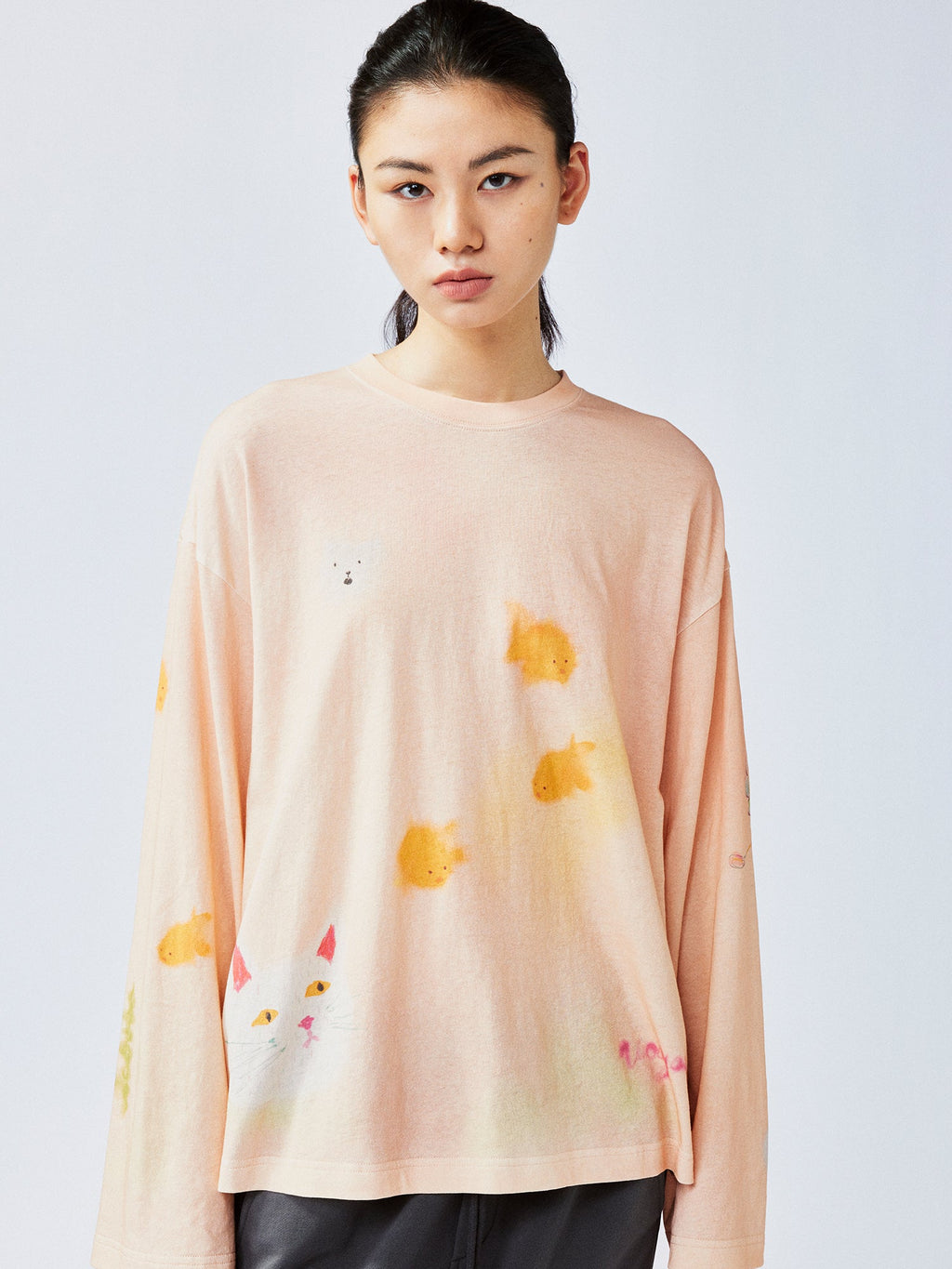 Dreamy graffiti long-sleeve T-shirt