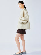 Elegant and lively pearl chain Michigan jacket