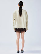 Elegant and lively pearl chain Michigan jacket