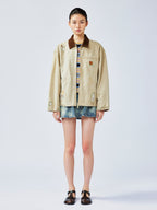 Nostalgic Detroit jacket with playful patchwork