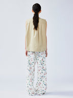 Nostalgic workwear vest with playful patchwork