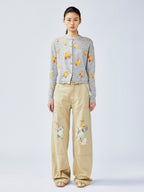 Nostalgic workwear pants with playful patchwork