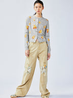 Nostalgic workwear pants with playful patchwork