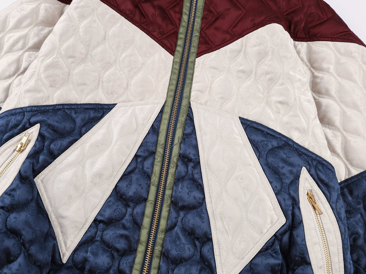 Classic bow jacquard cotton jacket