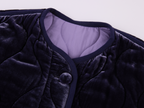Bow-Detail Silk-Velvet Puffer Jacket