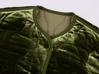 Bow-Detail Silk-Velvet Puffer Jacket