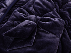 Bow-Detail Silk-Velvet Puffer Jacket