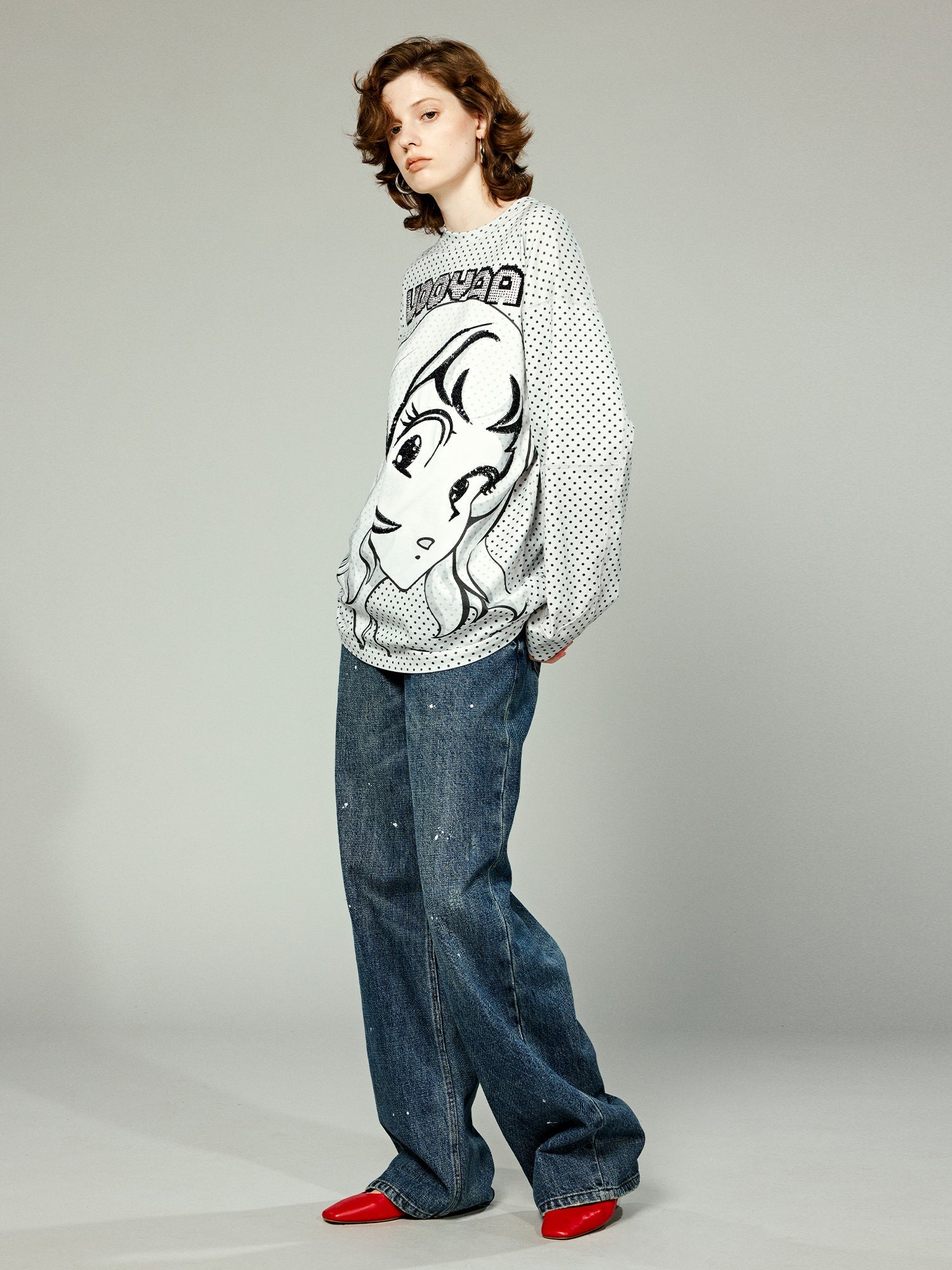 Pop art comic girl long sleeve t-shirt