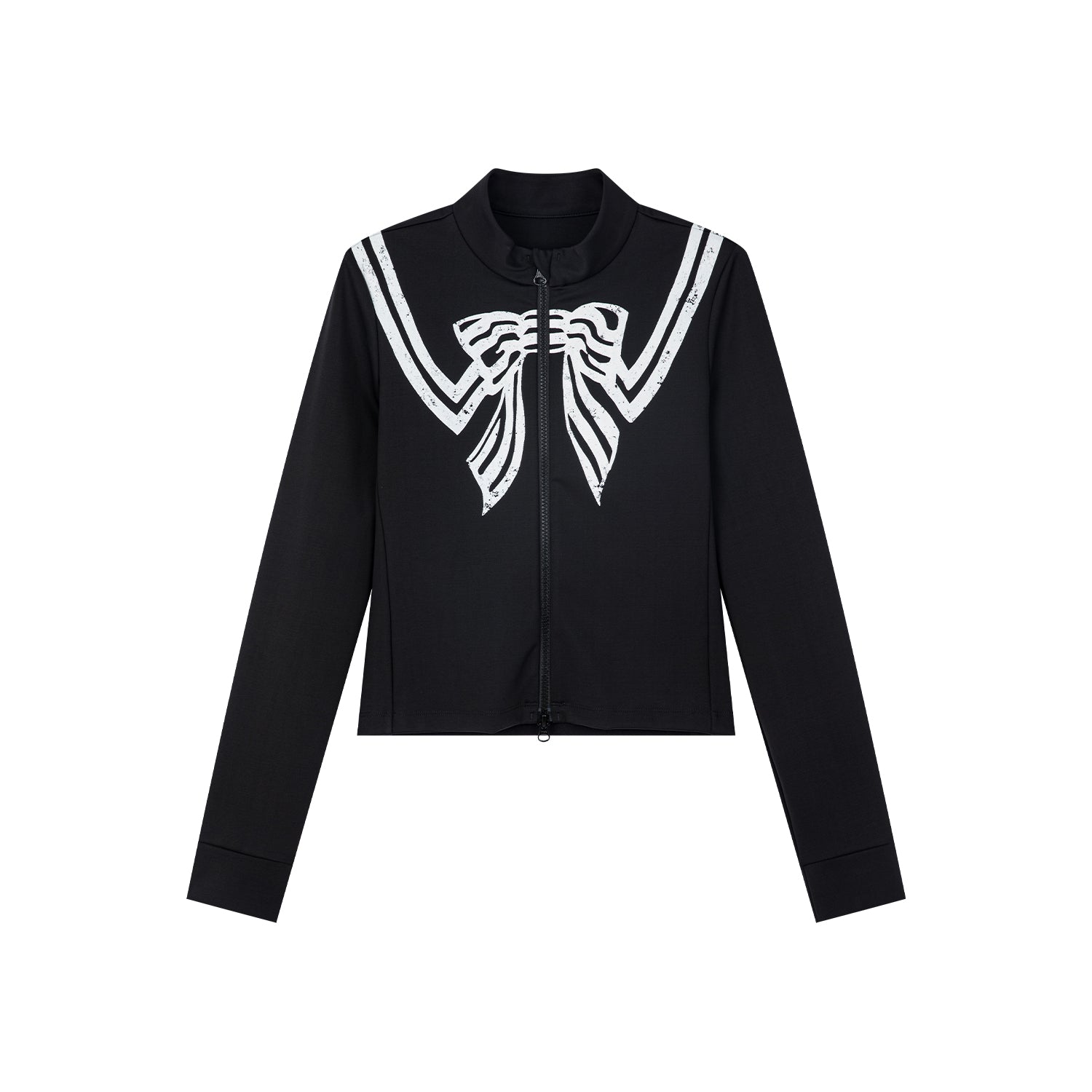 Pop art comic navy collar bow cycling jacket