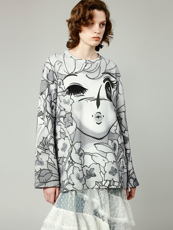 Vintage comic girl long sleeve t-shirt – UOOYAA