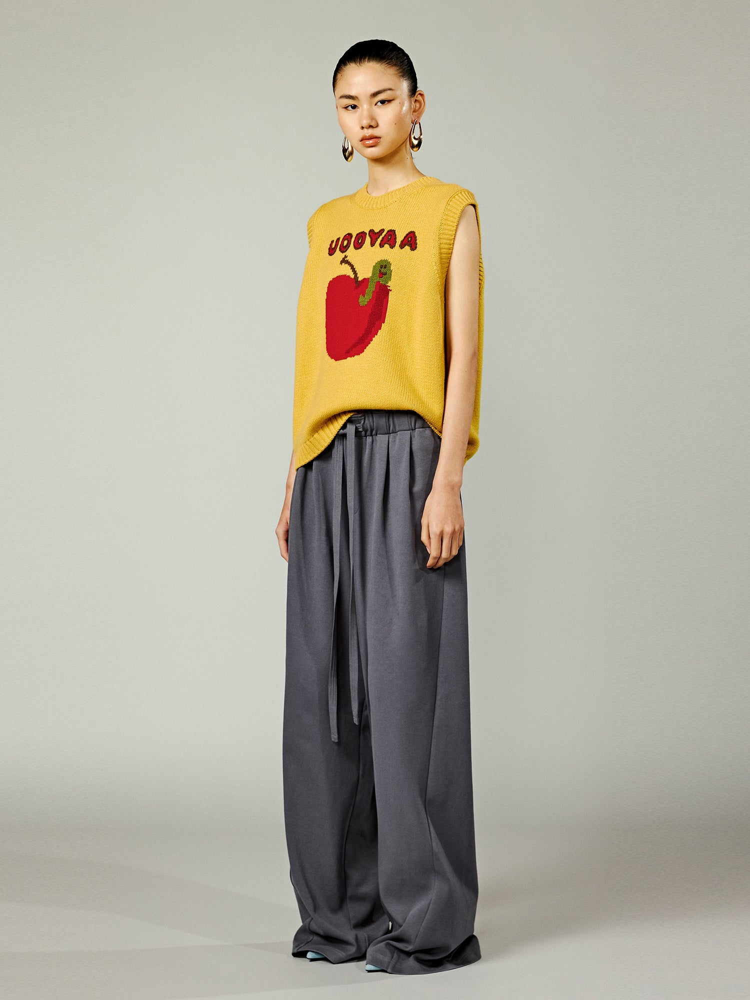 Vintage inspired hand knitted vest