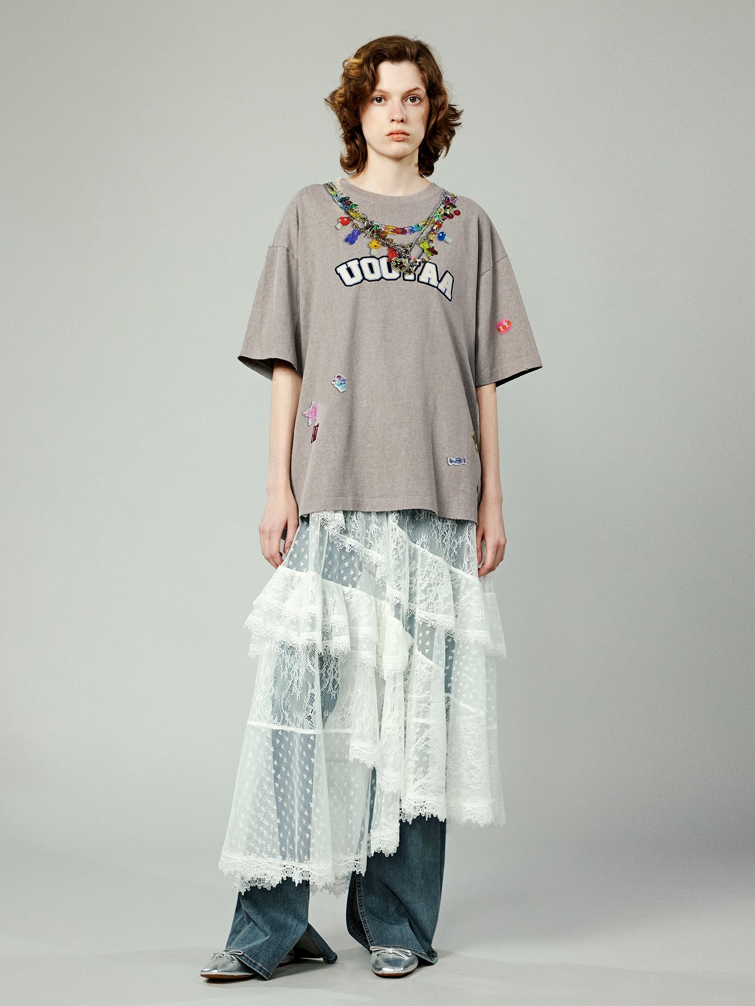 Tromp l'oeil chain print t-shirt