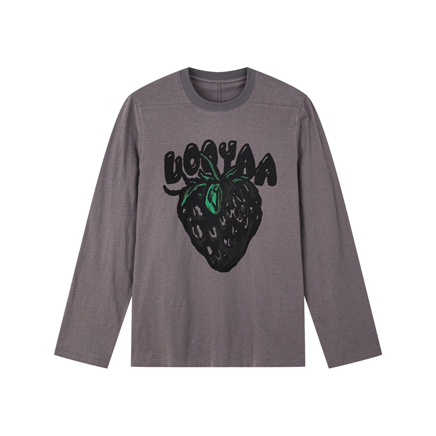 Strawberry flocked print t-shirt