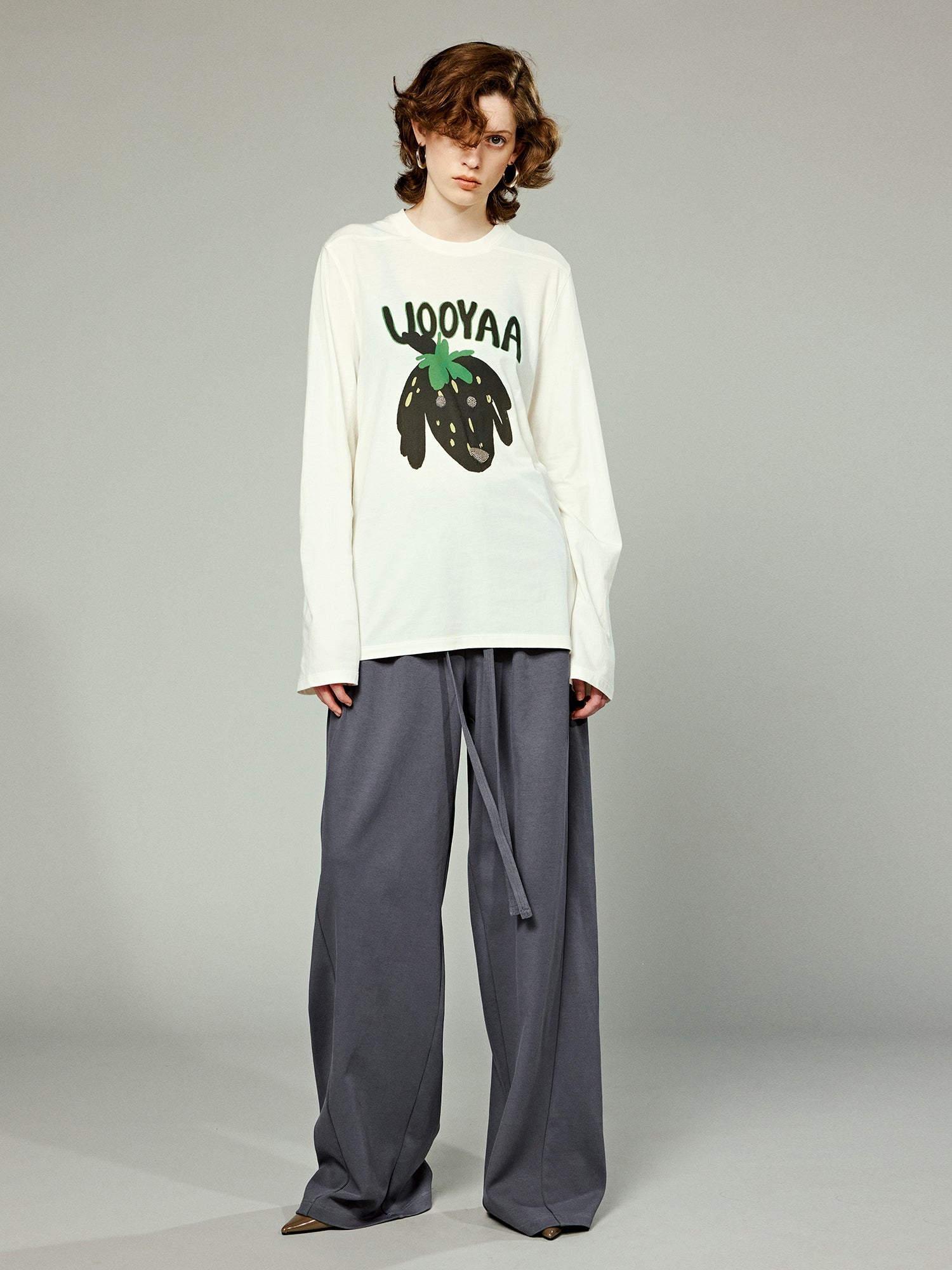 Strawberry print long sleeve t-shirt