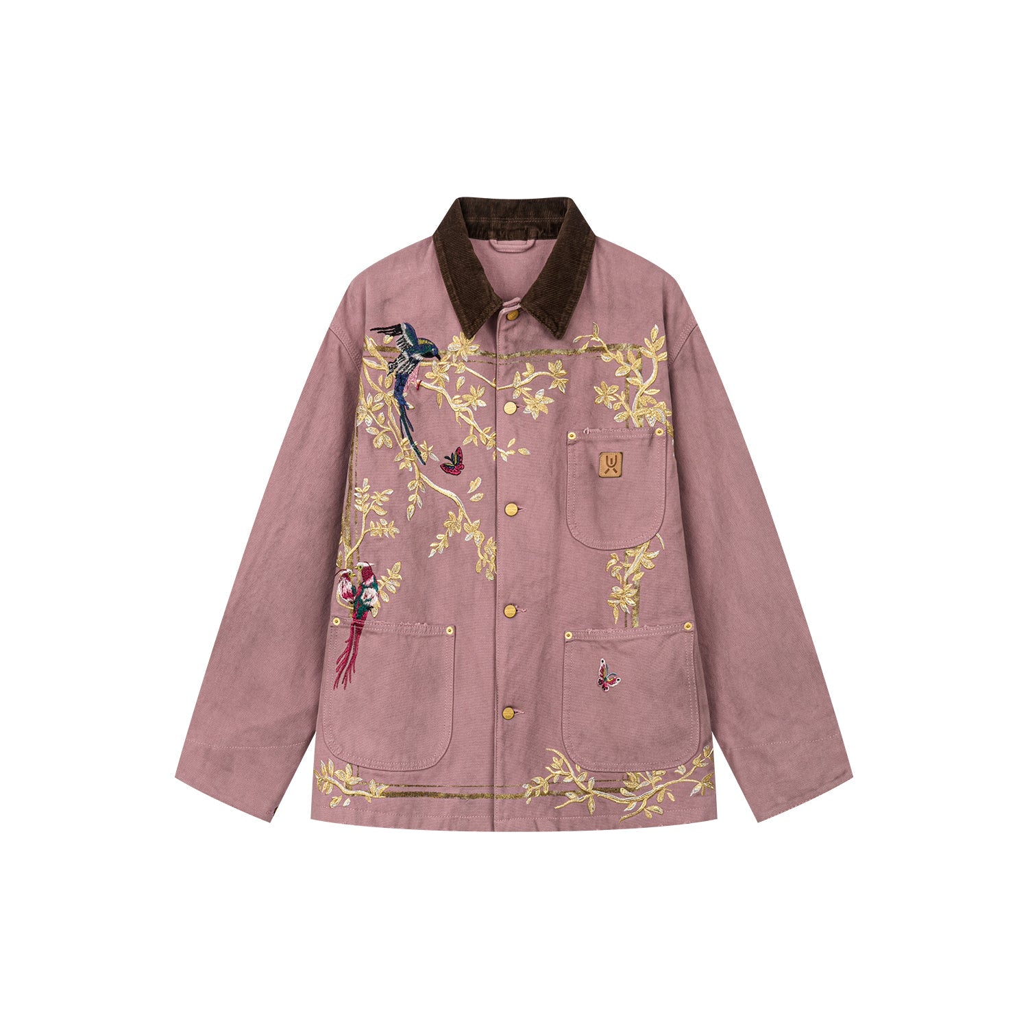 Embroidered canvas work jacket