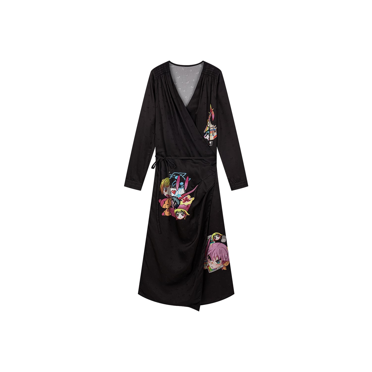 Wrap dress with embellishemts