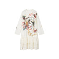 Graffiti lace patchwork dress