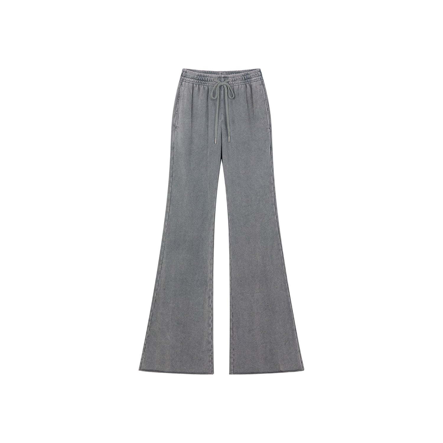 Washed flared sweatpants in grey