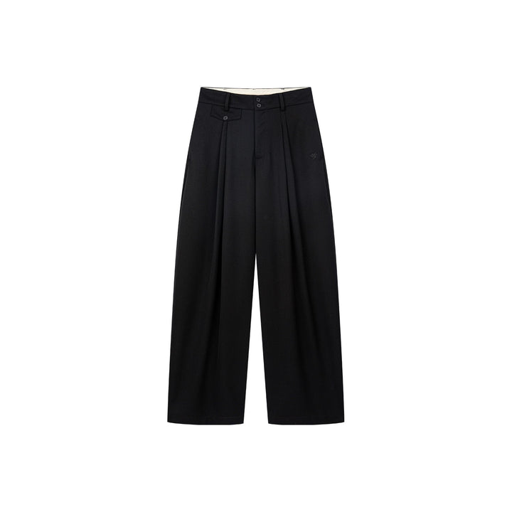 DOUBLE PLEATED CLASSIC WIDE TROUSERSカシミヤ MARKAWARE(マーカウェア) - DOUBLE PLEATED CLASSIC WIDE TROUSERS