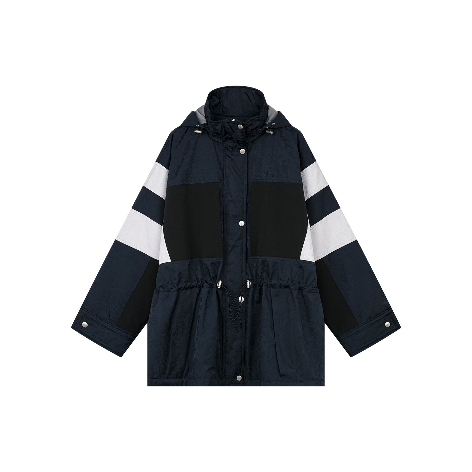 Satin utility padded parka jacket