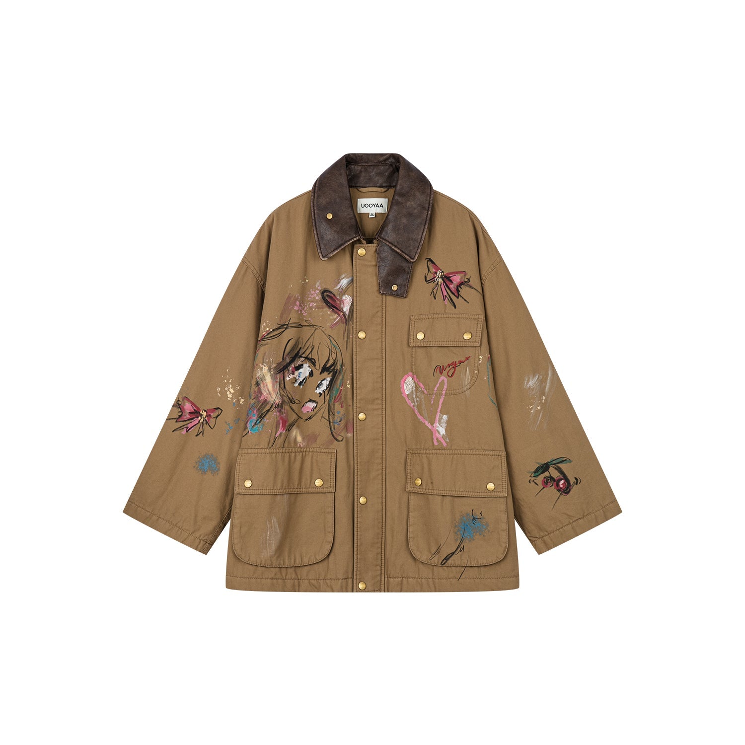 Graffiti anime girl outdoor jacket