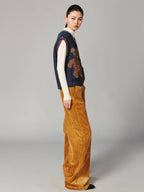 ''Panda and Bear" knitted v-neck sweater vest