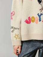 Graffiti trompe l'oeil sailor collar anime girl sweater