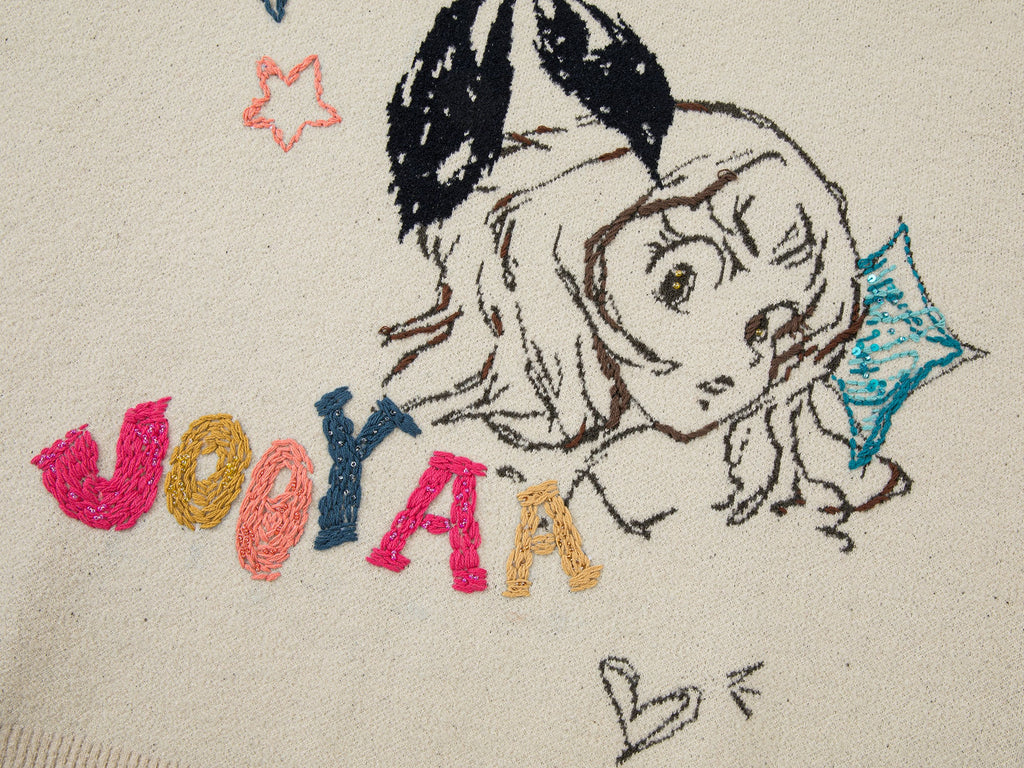 Graffiti trompe l'oeil sailor collar anime girl sweater
