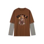 Double layered long-sleeve t-shirt with bear
