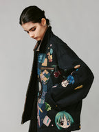 Anime girl tapestry workwear jacket
