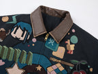 Anime girl tapestry workwear jacket
