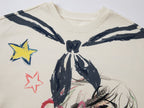 Graffiti trompe l'oeil sailor anime girl long-sleeve dress