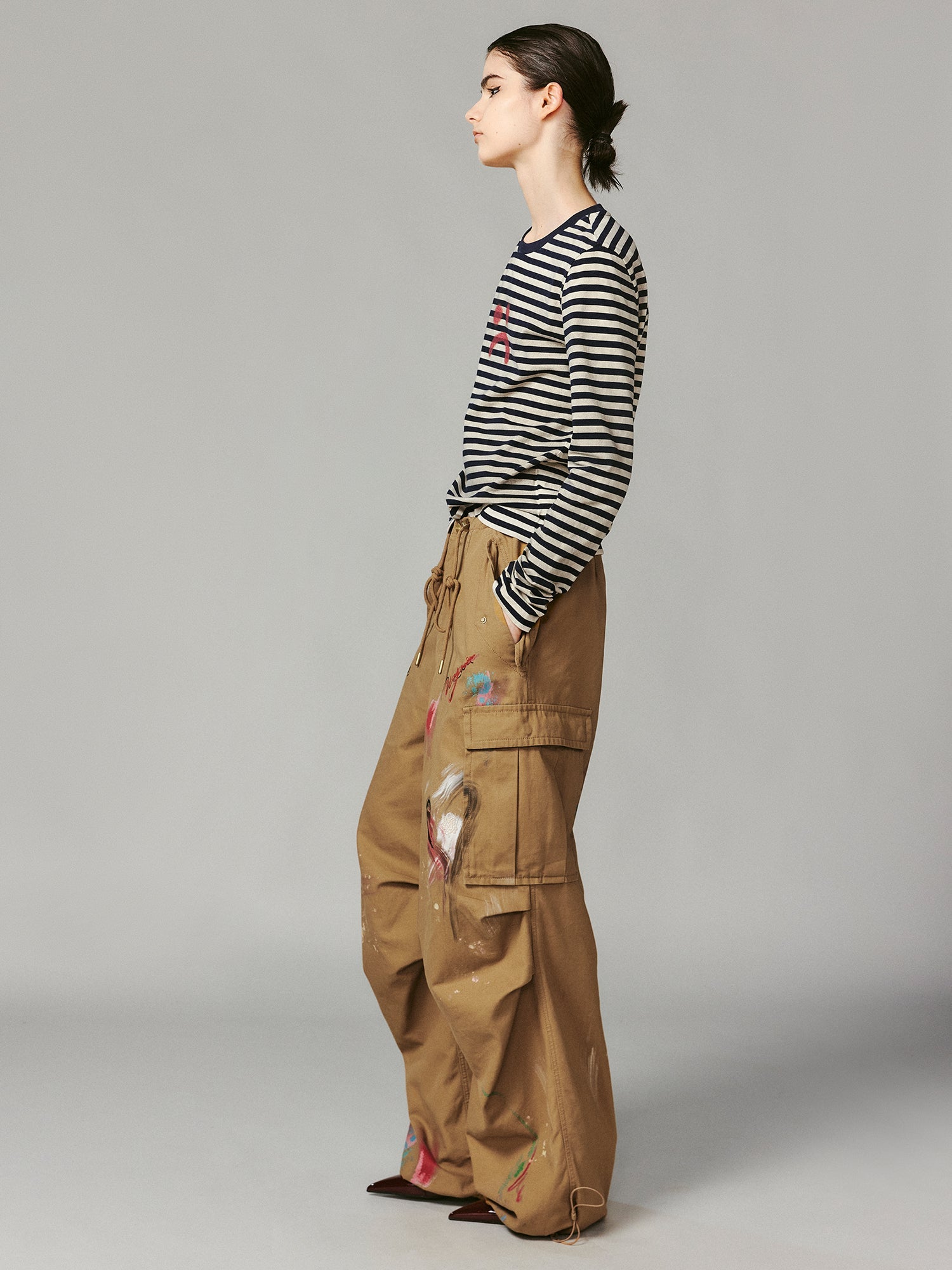 Vintage graffiti paratrooper pants