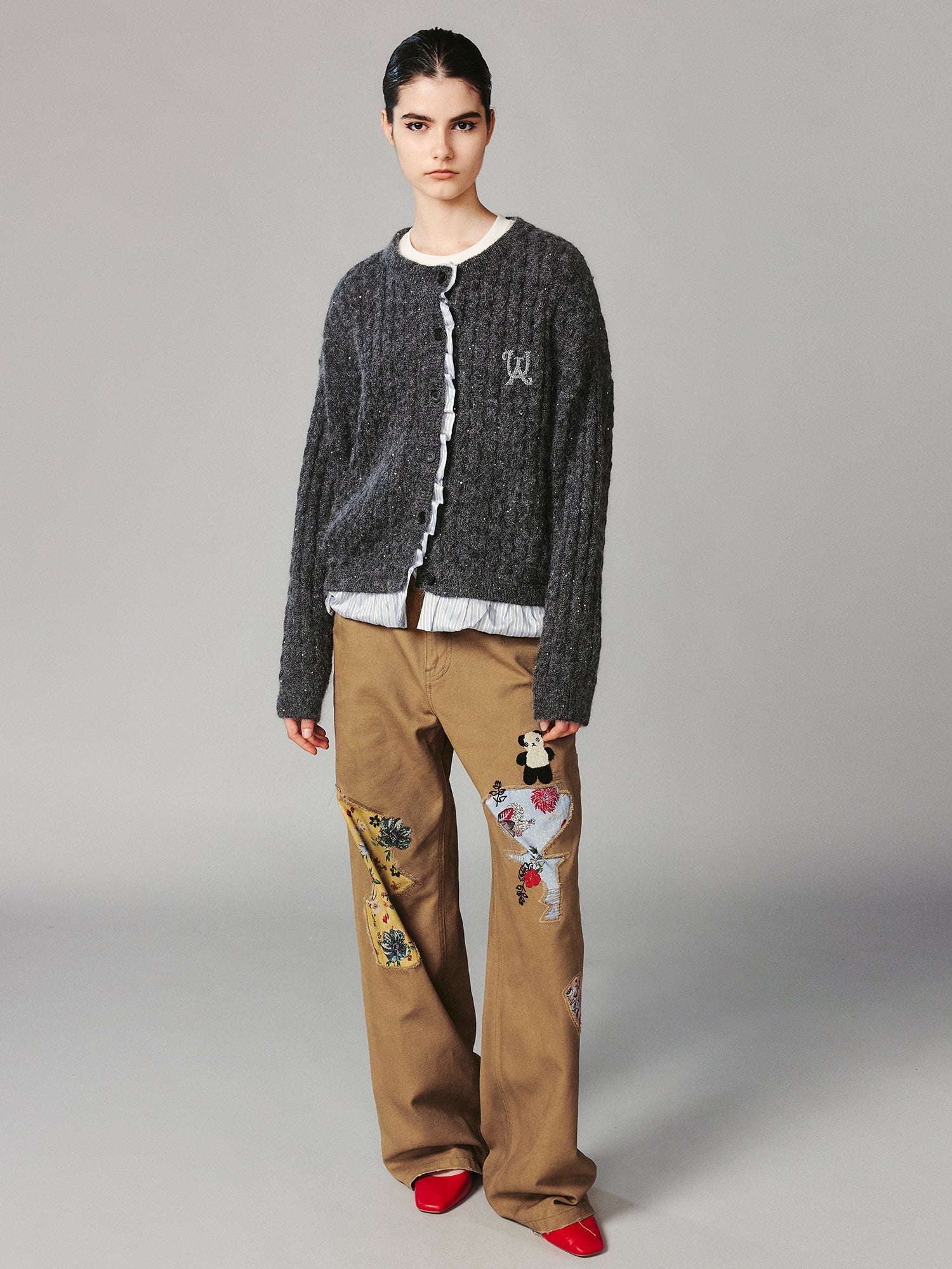 Artistic patchwork work pants