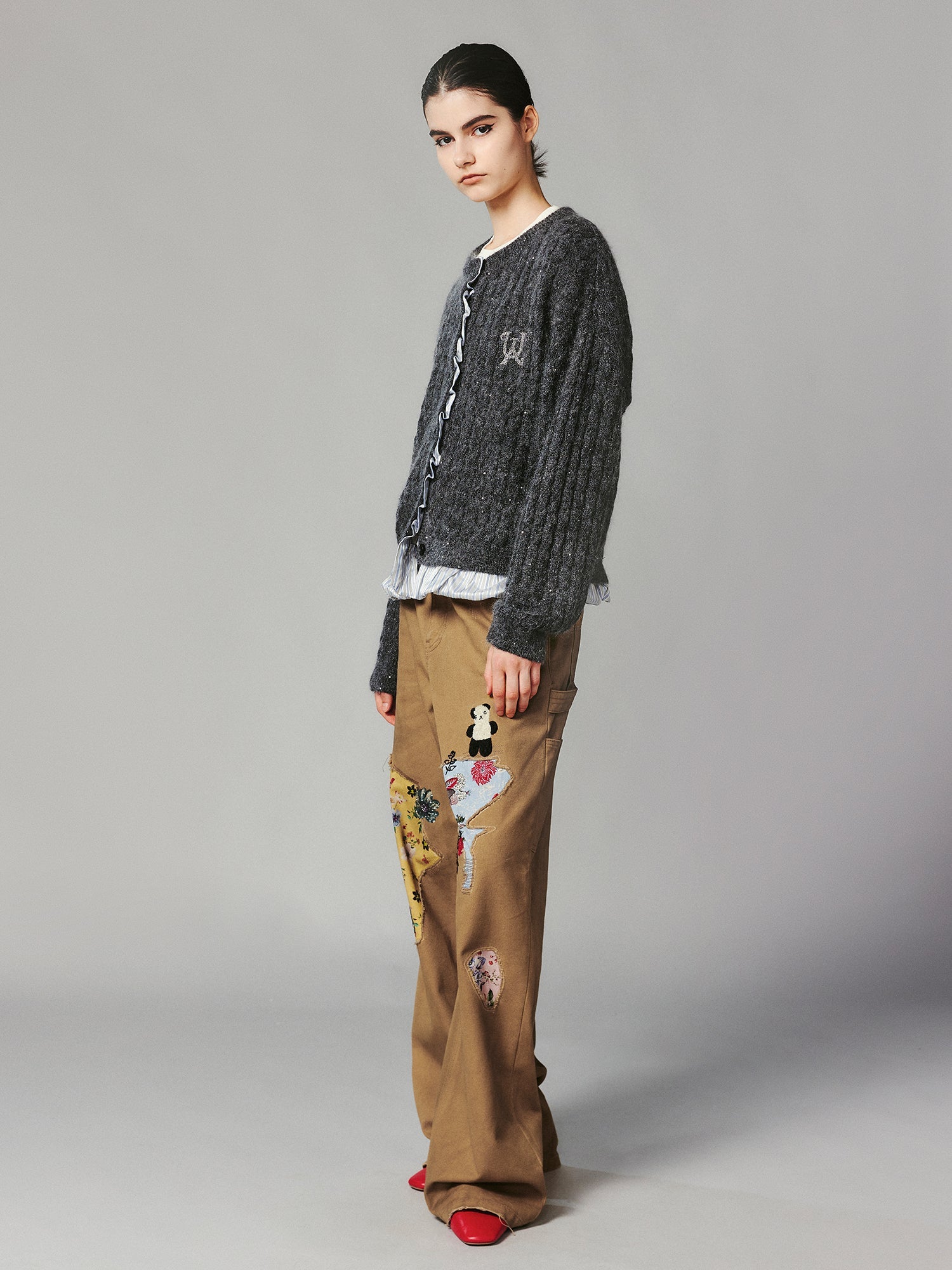 Artistic patchwork work pants