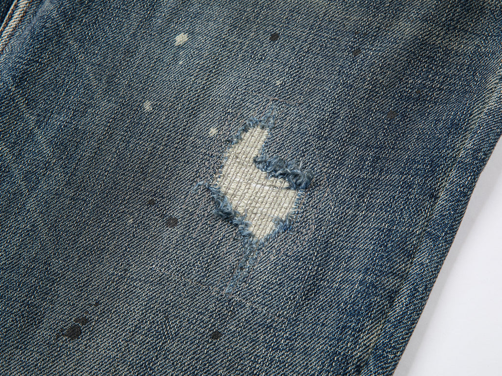 Paint-splatter jeans
