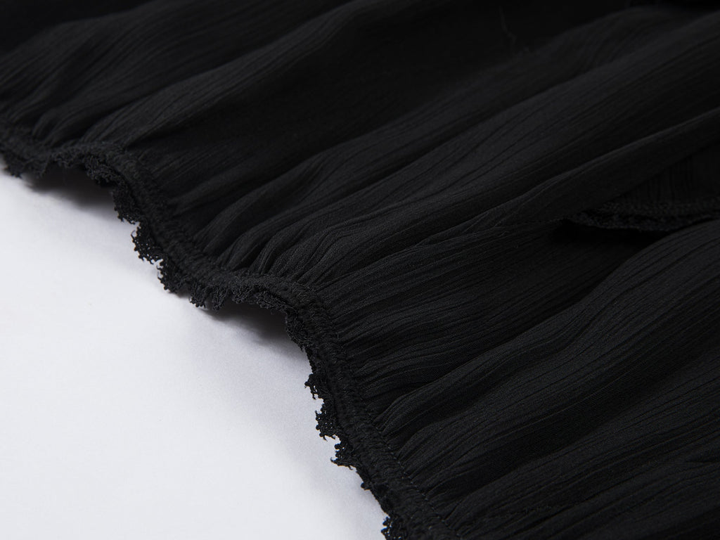 Ruffled A-line skirt