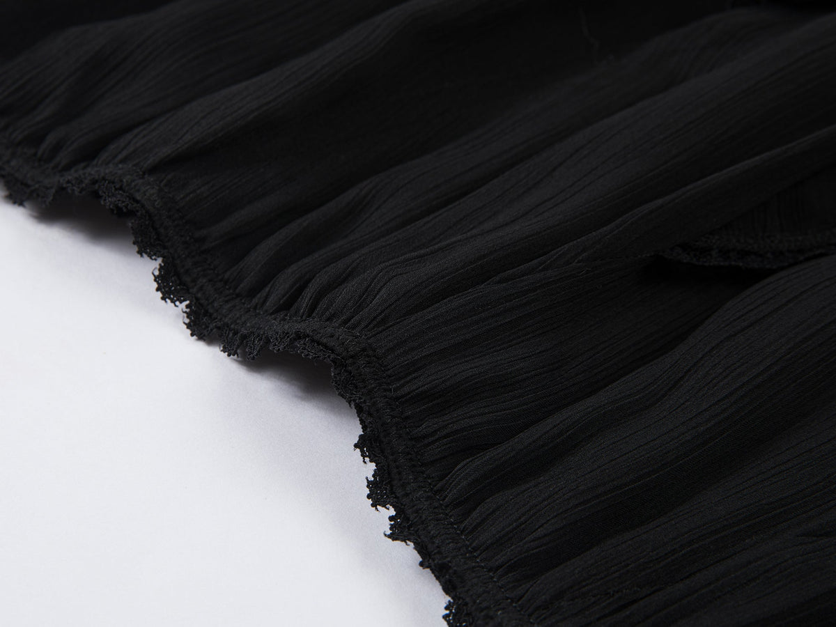 Ruffled A-line skirt