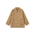 Floral embroidered and beaded workwear jacket