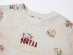 Logo floral print long sleeve top