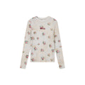 Logo floral print long sleeve top