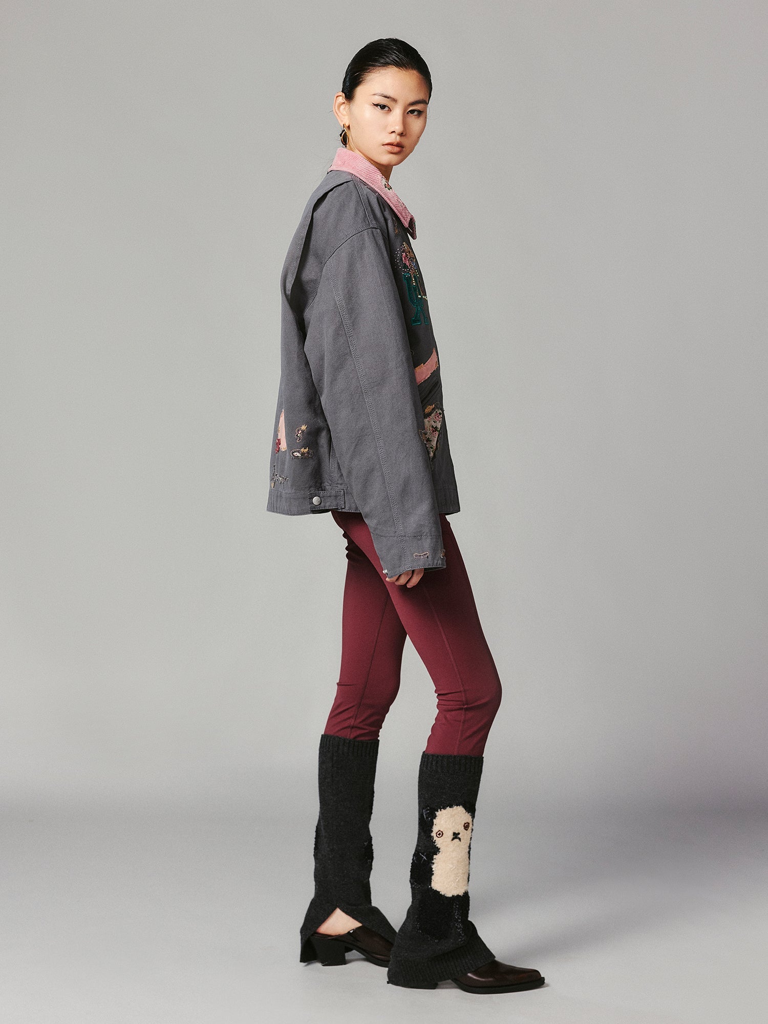 Panda sock-leg yoga pants