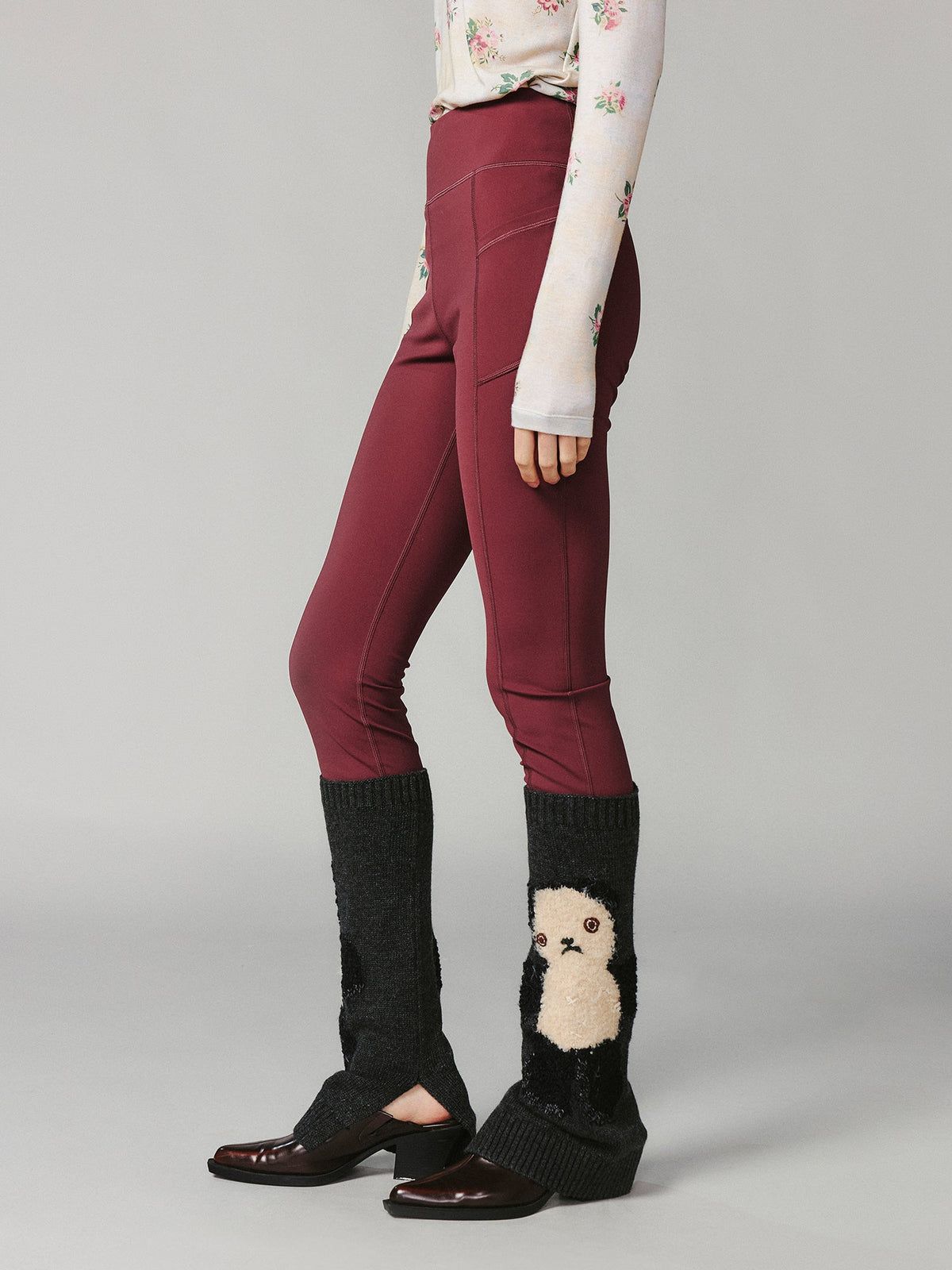 Panda sock-leg yoga pants